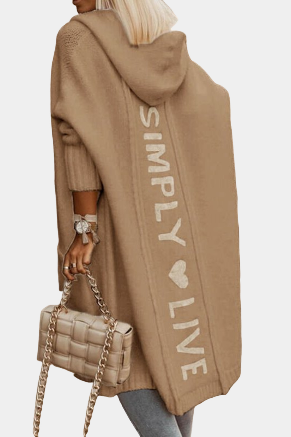 Melyssa - Leichte, lange, offene Damenstrickjacke