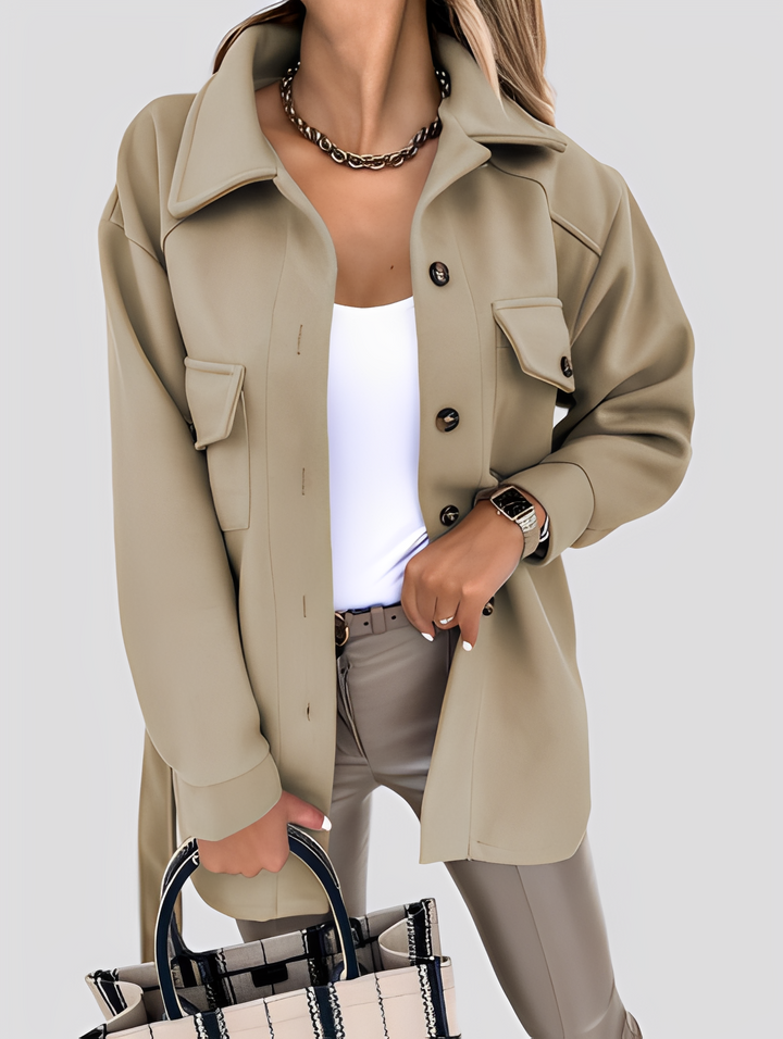 Tiffanie - Moderne, leichte Damenwolljacke mit Reverskragen