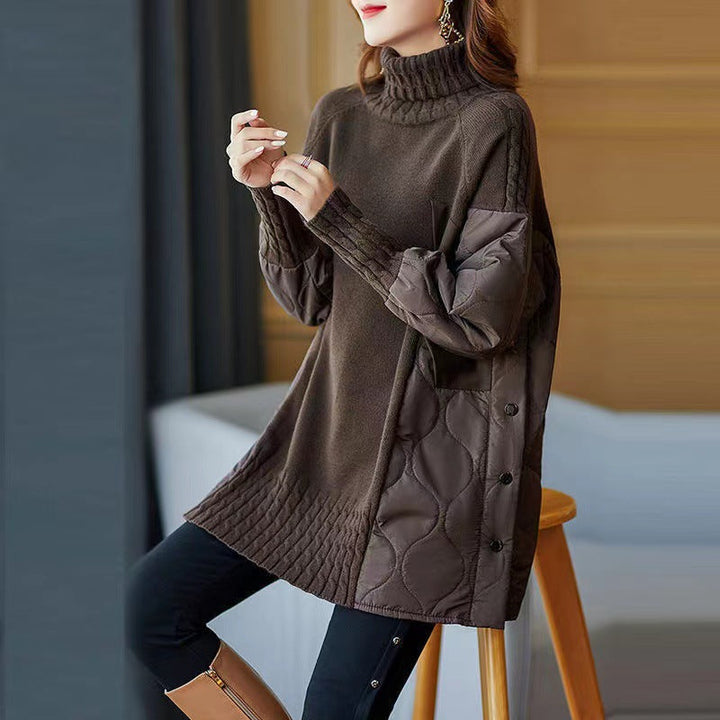 Noelle - Weicher Damenpullover mit hohem Kragen
