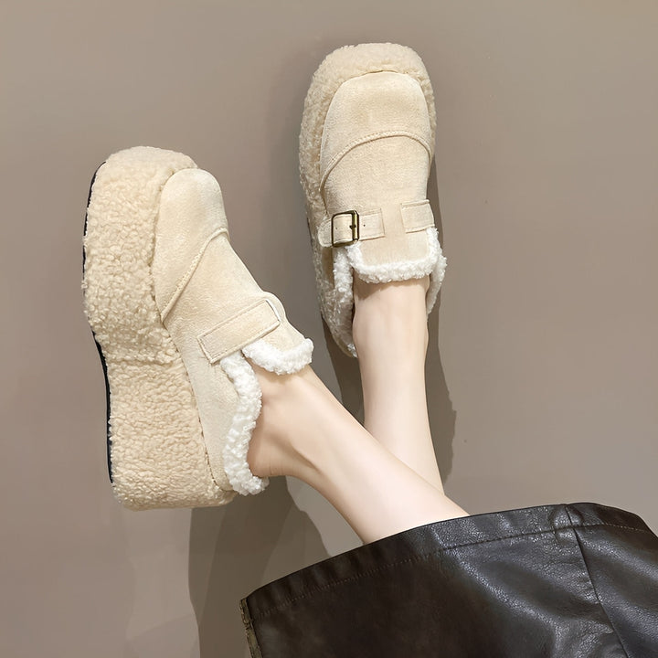 Gabriella - Bequeme Damenschuhe mit Wollfutter und Keilabsatz