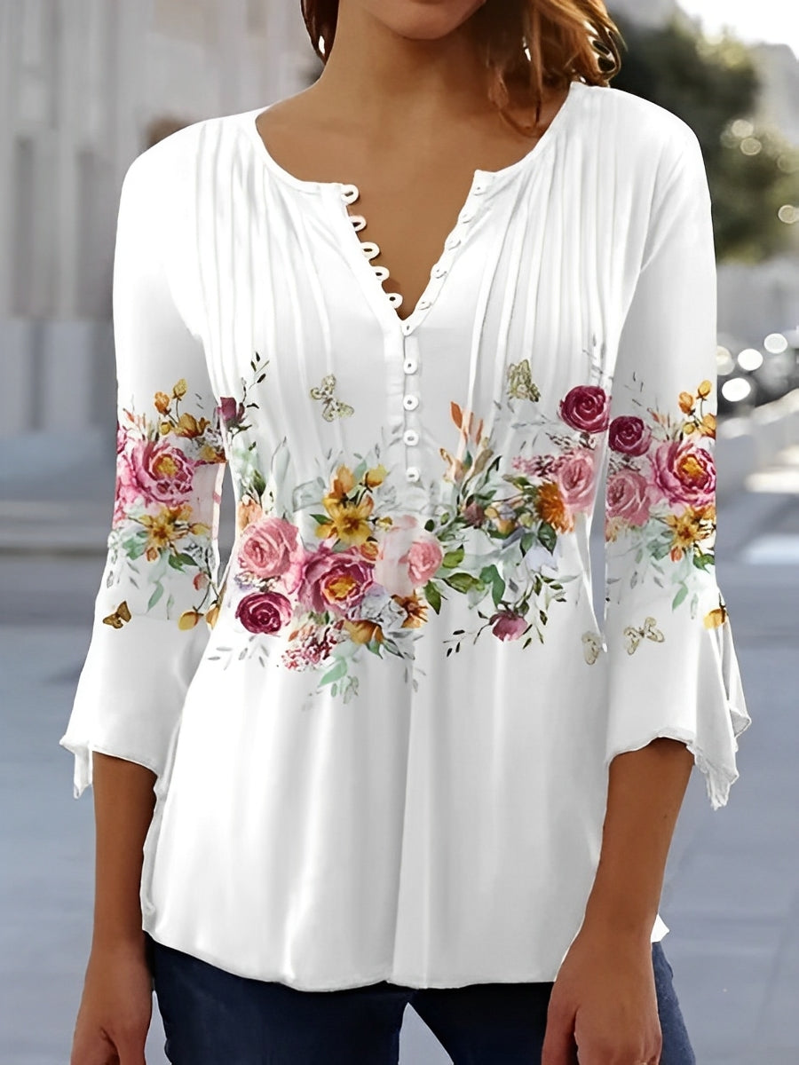 Eloise - Elegantes Damenoberteil mit Blumenmuster