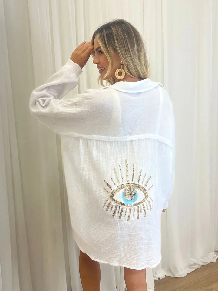 Giada – Besticktes Oversize-Kimono