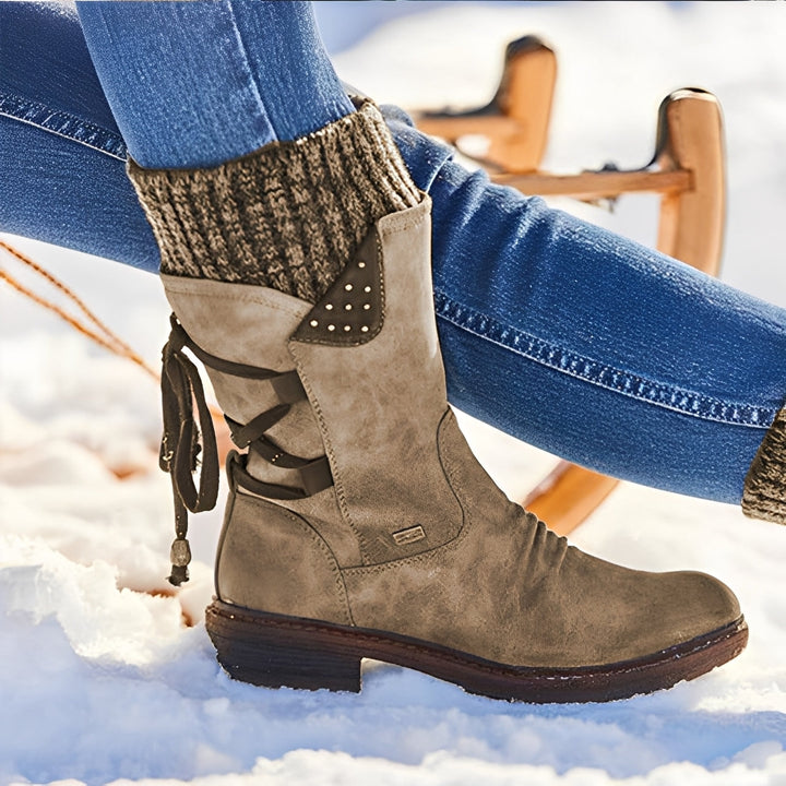 Sharalyn - Gemütliche Winterstiefel für Frauen in mittlerer Wadenhöhe
