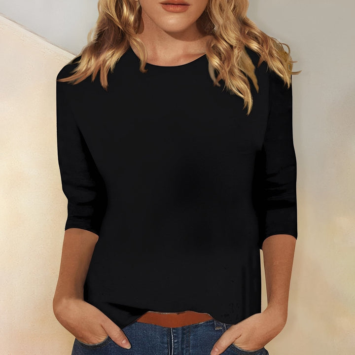 Katherina - Gemütliches Damen-Shirt mit langen Ärmeln und Rundhals