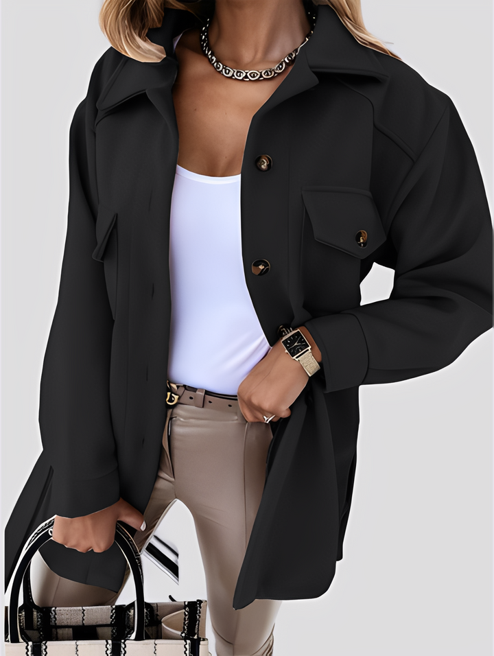 Tiffanie - Moderne, leichte Damenwolljacke mit Reverskragen