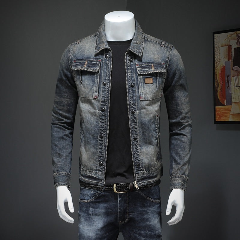 Lennon - Klassische bequem sitzende Jeansjacke für Männer