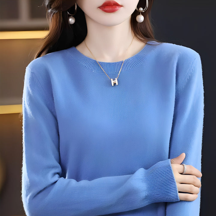 Julia - Trendiger, eng anliegender Damen-Wollpullover