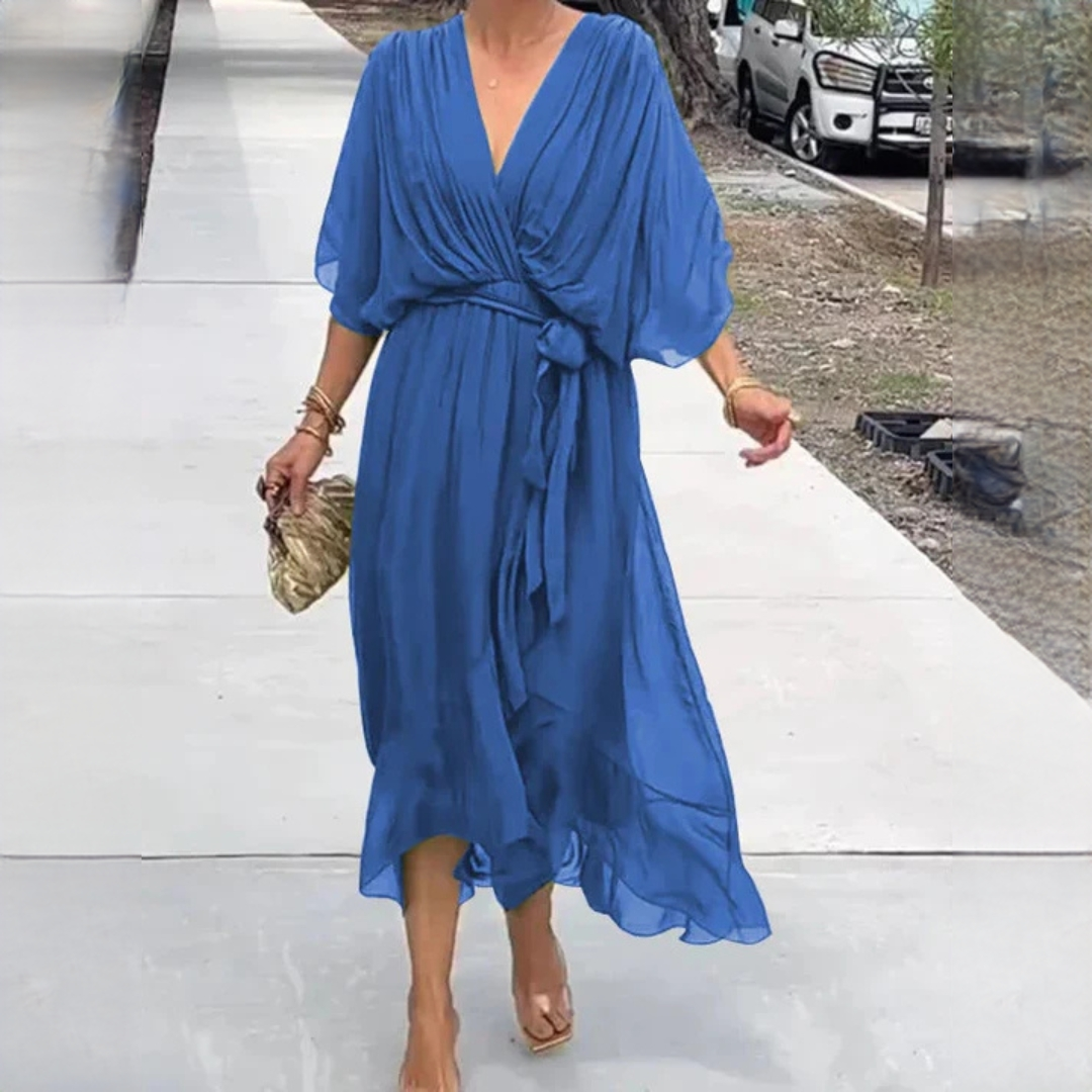 Demara - Elegantes Kleid mit V-Ausschnitt für Frauen