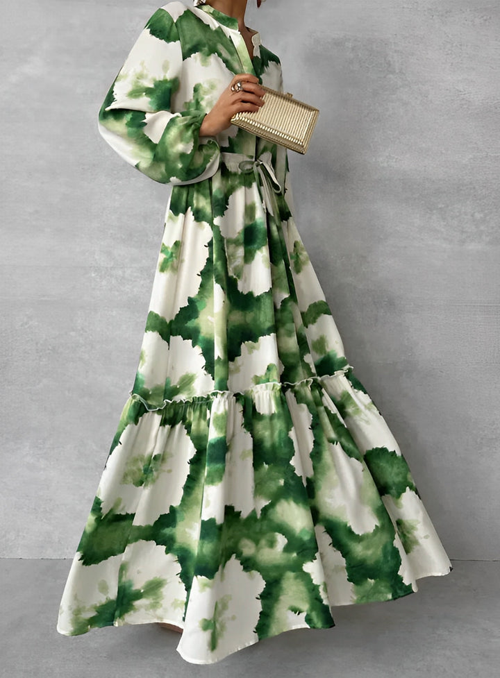 Julia - Langes Kleid mit Druck für Damen