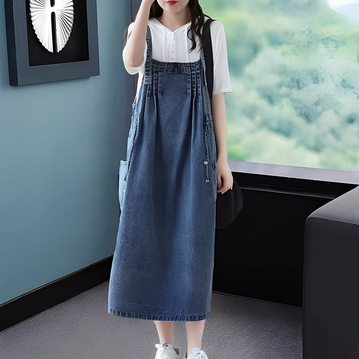 Kelsey - Freizeit-Denimkleid mit Taschen für Damen