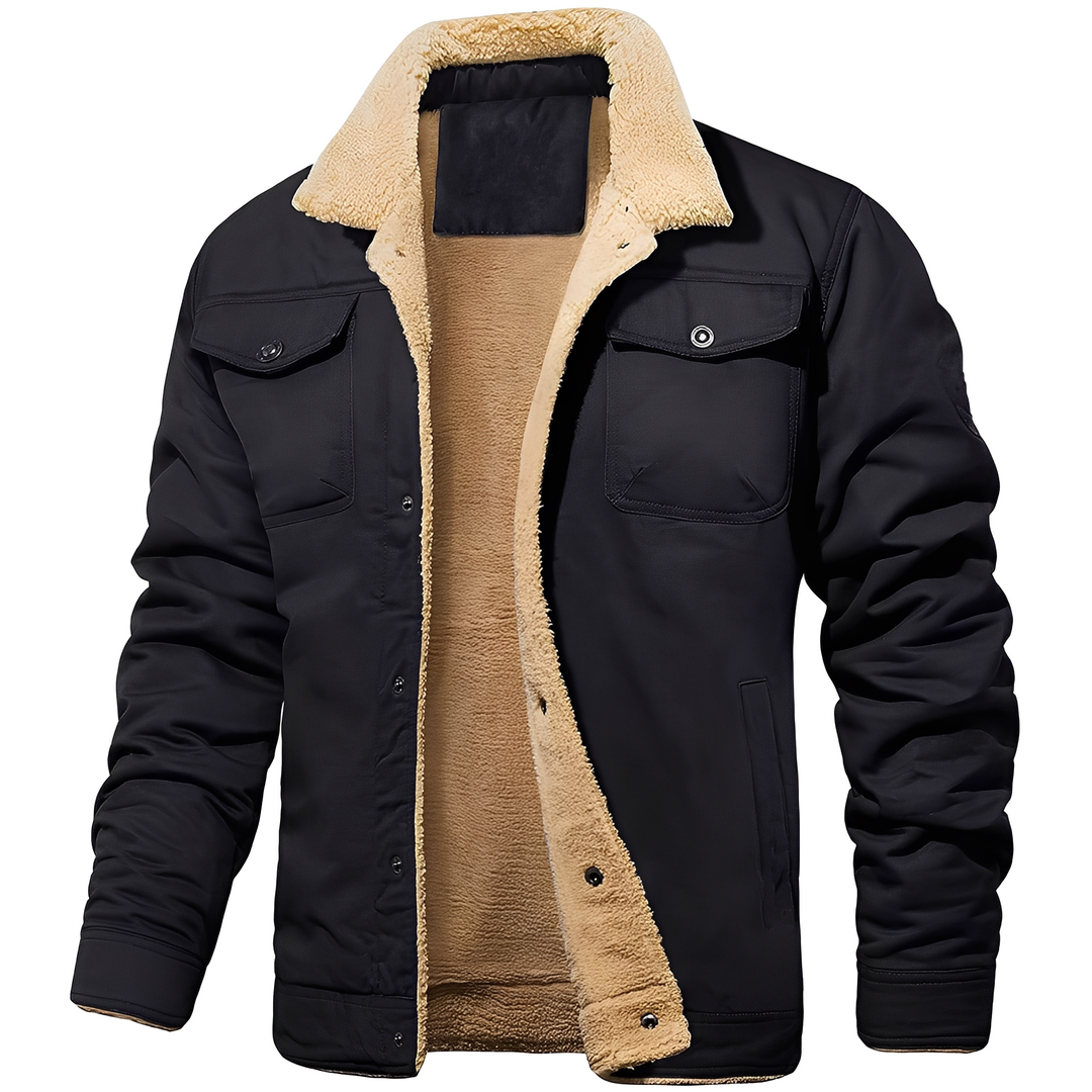 Dillon - Bequeme Fleece-Twill-Jacke für Herren