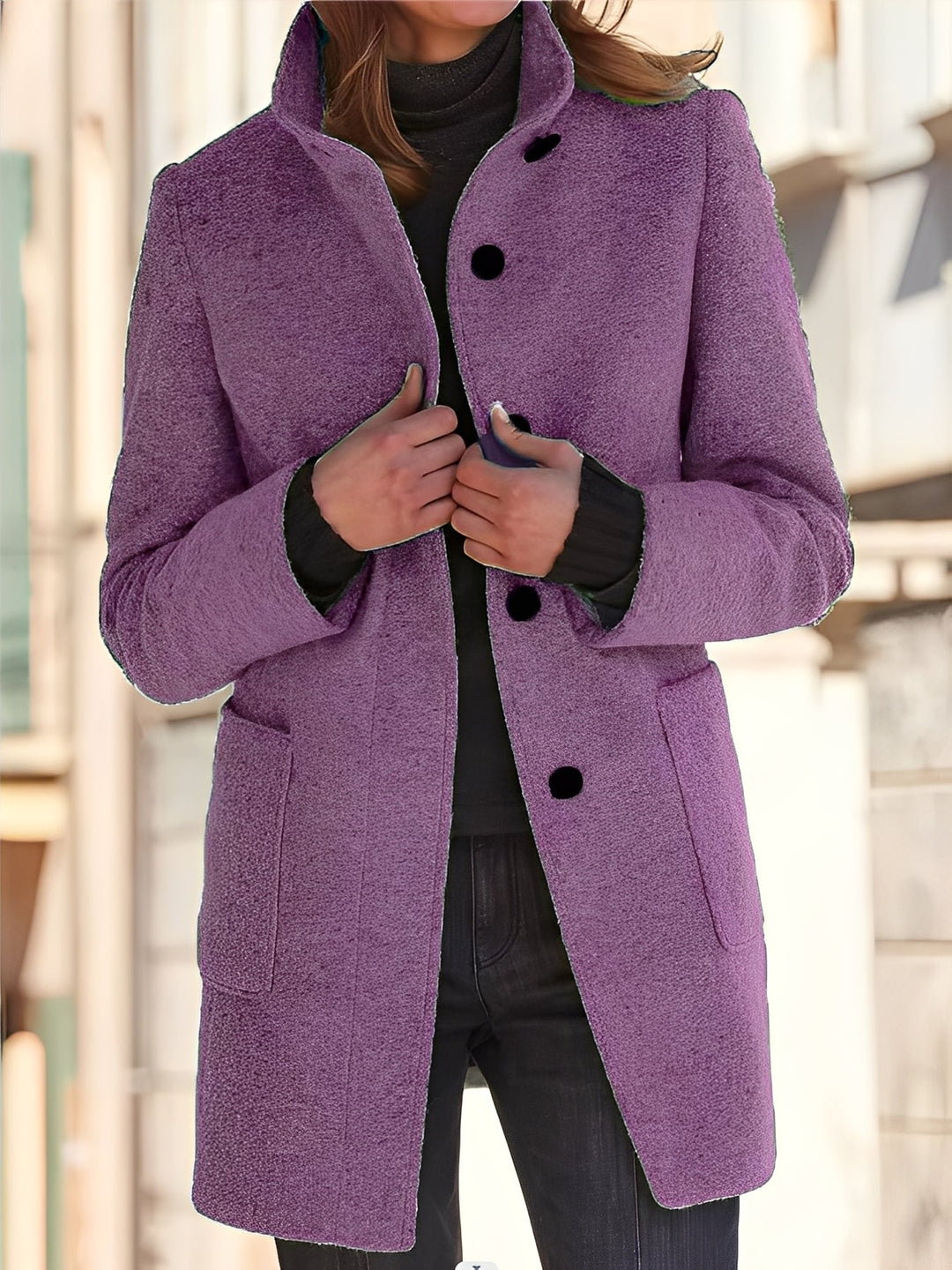 Michele - Damenmantel aus winddichter Wolle