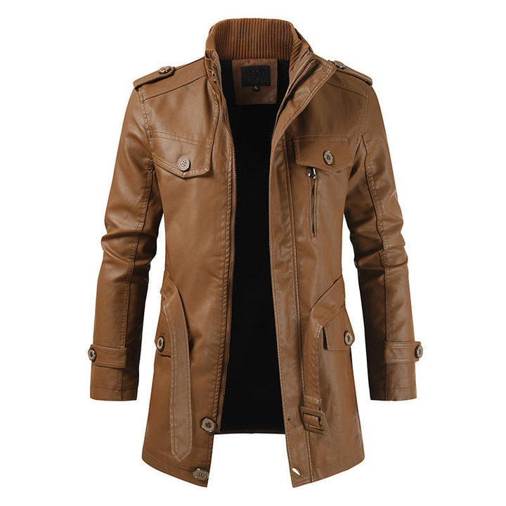 Howard - Retro-Leder-Trenchcoat für Herren