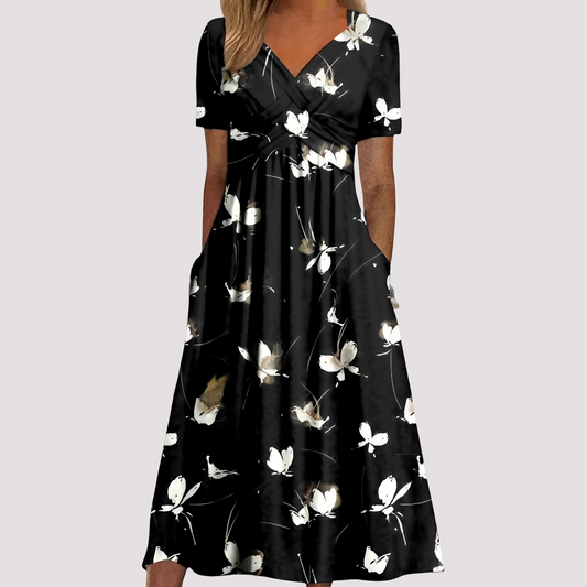 Gabriella - Schickes Midikleid mit V-Ausschnitt für Damen