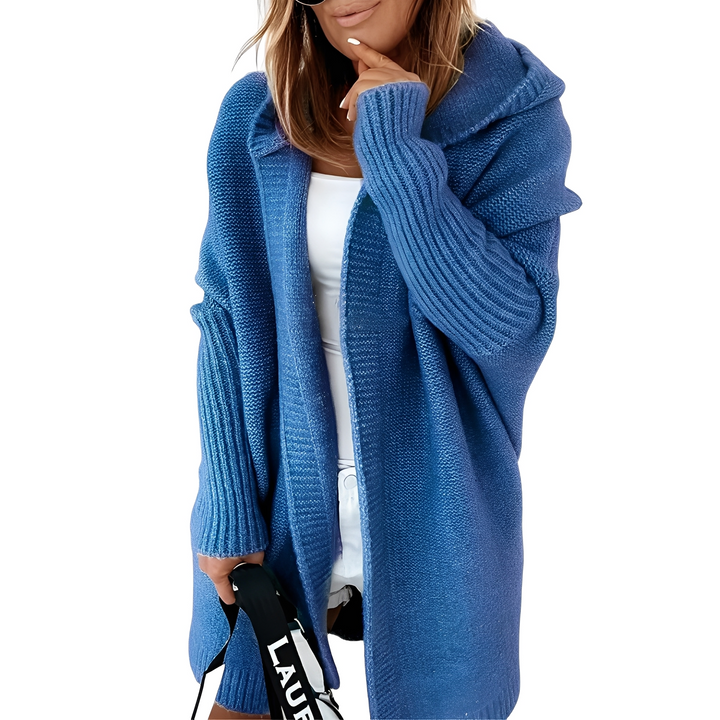 Maryellen - Damen Kapuzen-Strickjacke