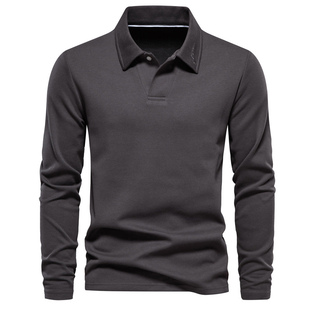 Elvin - Lässiges, klassisches Langarm-Poloshirt für Herren