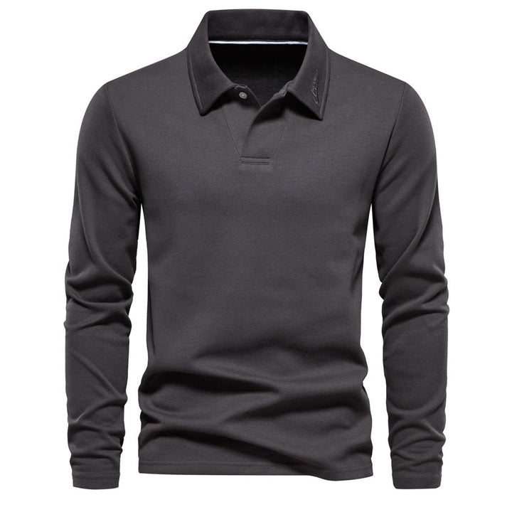 Elvin - Lässiges, klassisches Langarm-Poloshirt für Herren