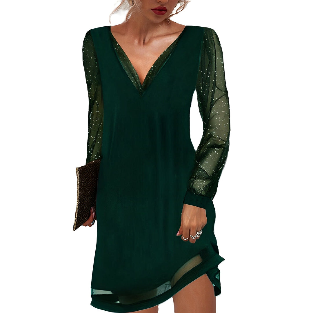 Annalee - Stilvolles Kleid mit transparenten Ärmeln für Damen