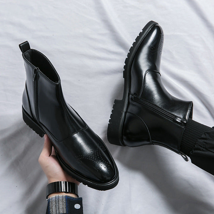 Kennith - Bequeme, elegante Chelsea-Stiefel aus Leder für Herren