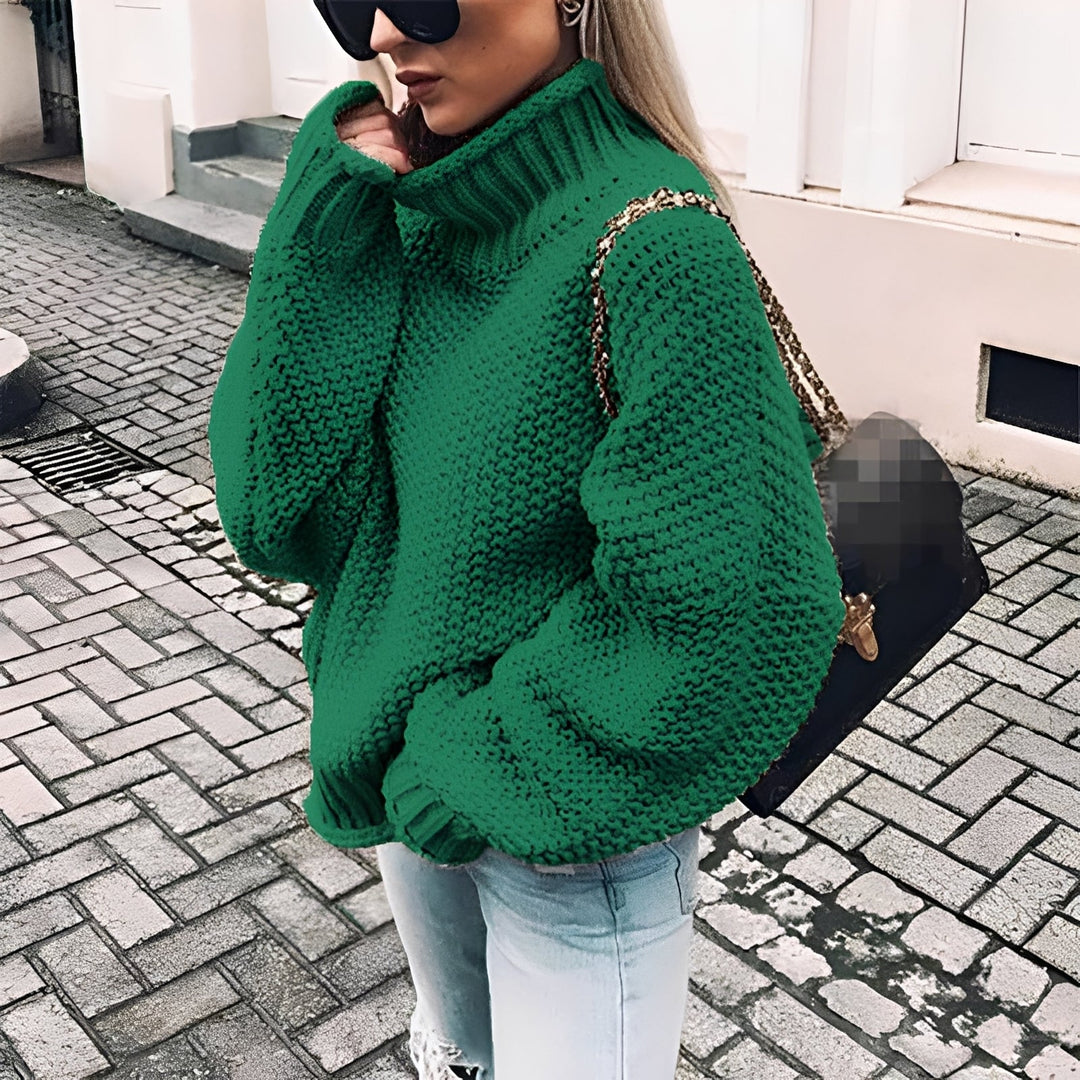 Paulina - Gemütlicher Rollkragenpullover aus dickem Strick für Damen