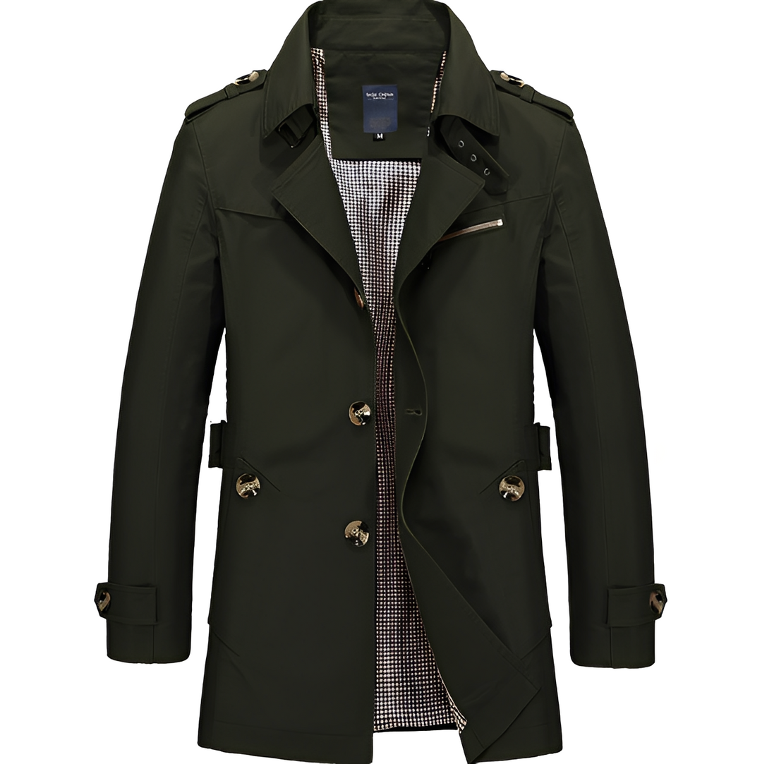 Kolton - Stilvoller Windbreaker-Trenchcoat für Männer