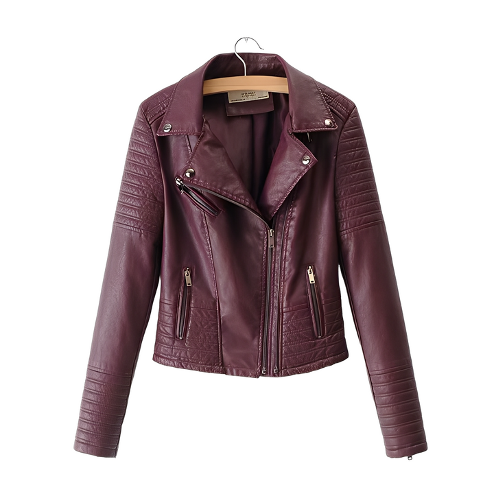 Cherie - Modische, schmale Damenlederjacke