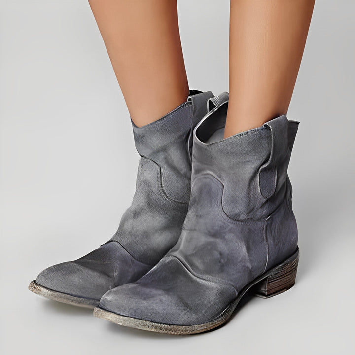 Adaline - Retro-Cowboy-Boots mit flachem Absatz für Damen