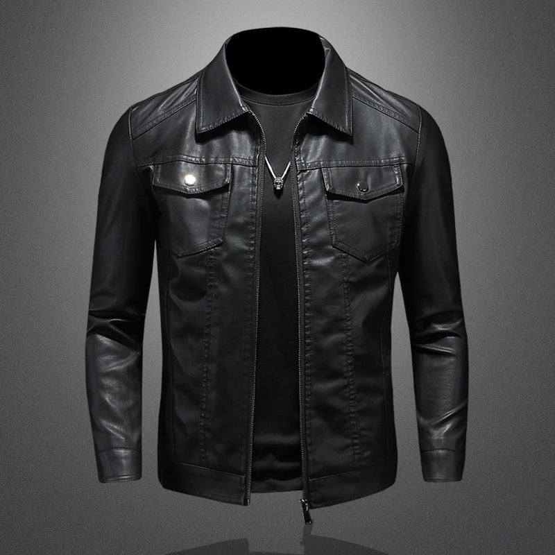 Nelson - Modische Biker-Lederjacke für Männer