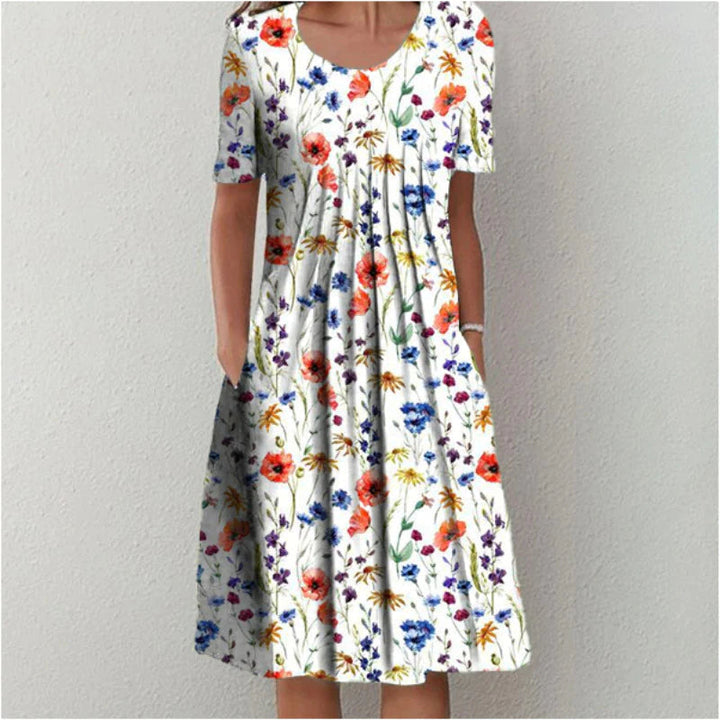 Anne – Strahlend schönes Blumen-Maxikleid