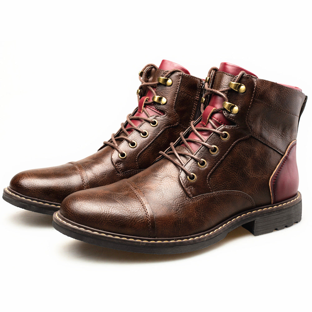 Louis - Vintage-Lederstiefel mit Reißverschluss für Herren