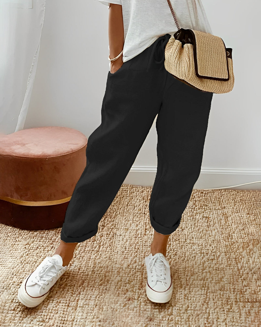 Sherie - Bequeme, lockere Damen-Leinenhose