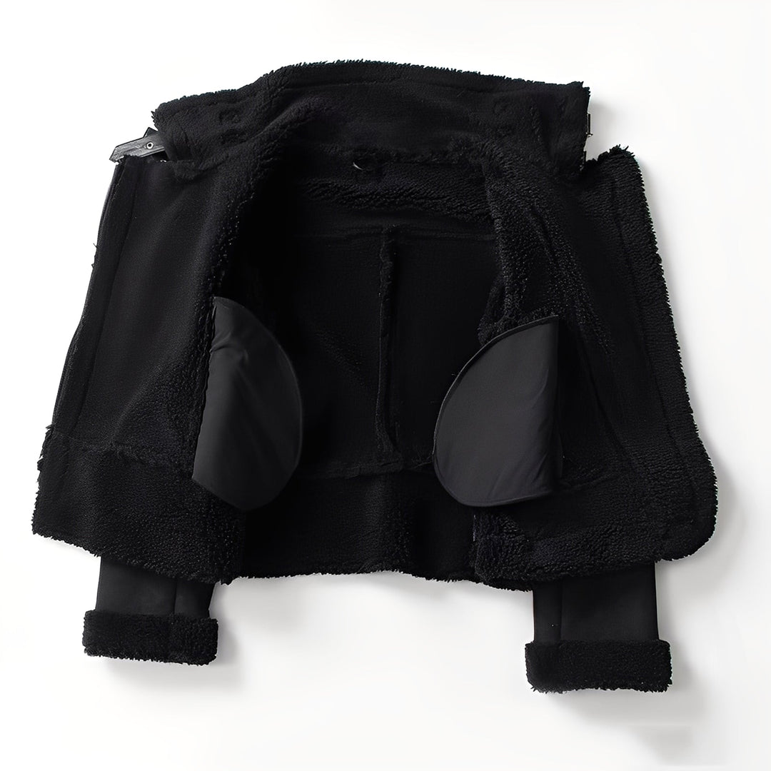 Yasmine - Warme Damen-Bikerjacke aus Lammfell