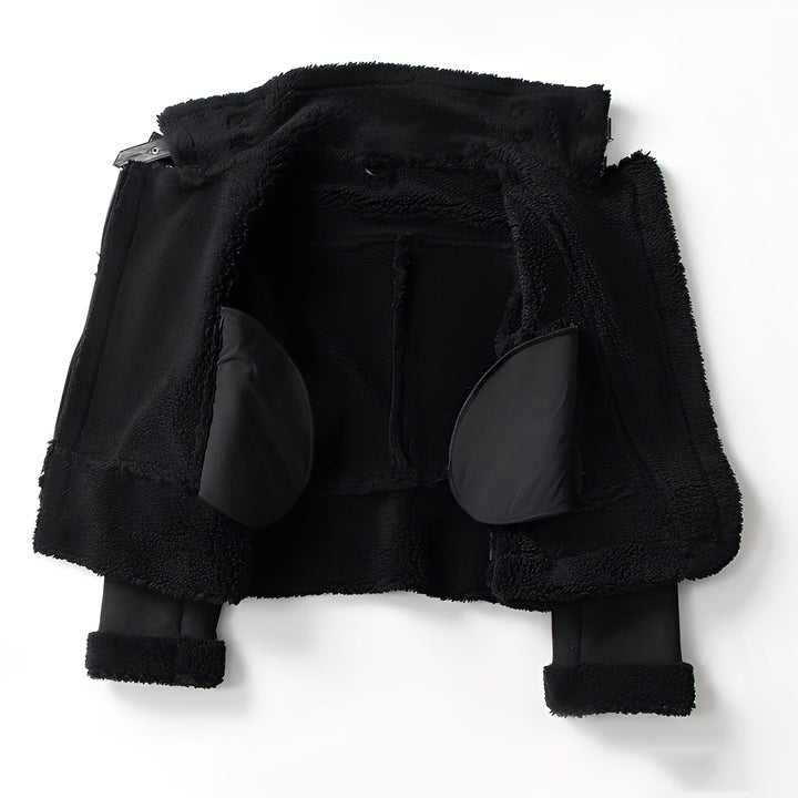 Yasmine - Warme Damen-Bikerjacke aus Lammfell