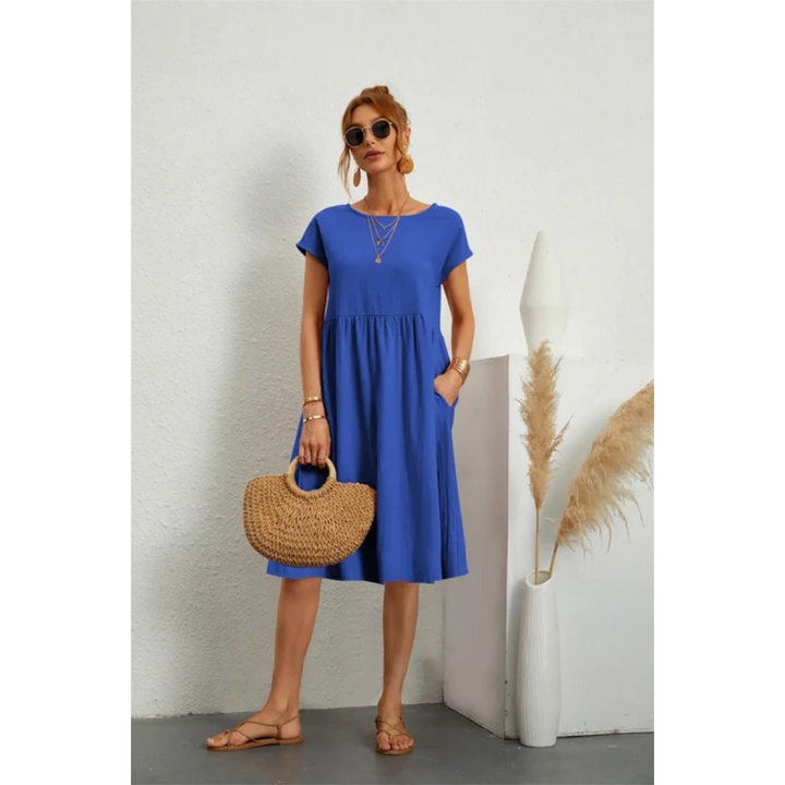 Menali - Kurzes Sommerkleid für Damen mit Midi-Länge