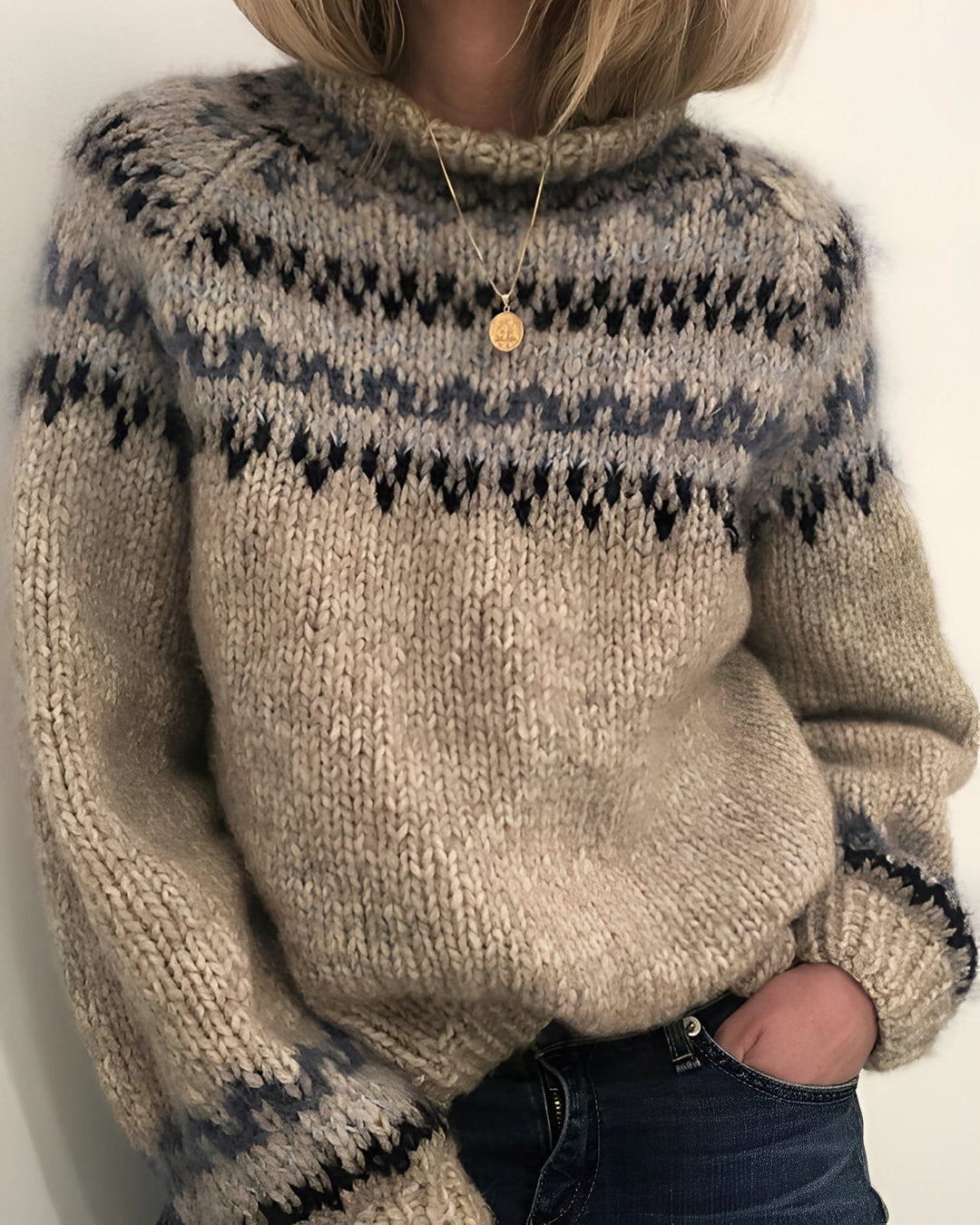 Gemma - Schicker Damenpullover mit hohem Kragen
