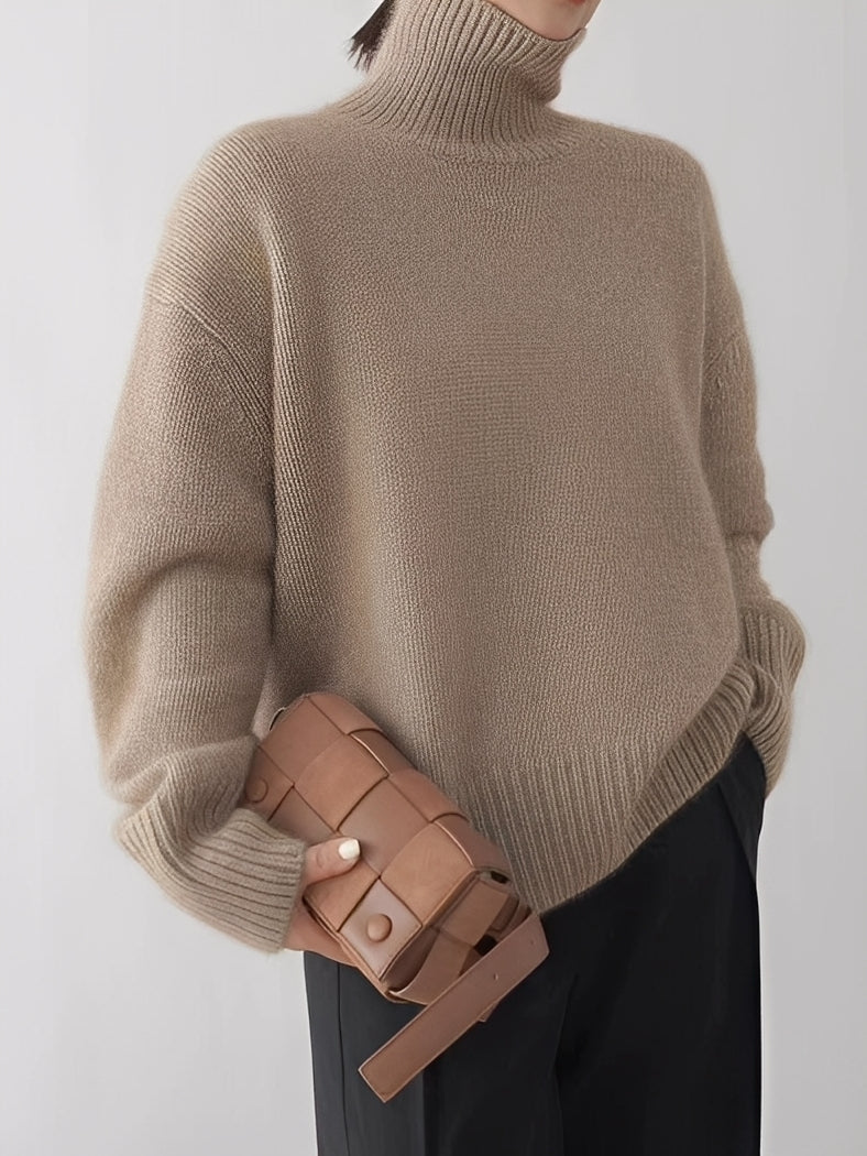 Natalia - Eleganter Damen-Kaschmir-Rollkragenpullover
