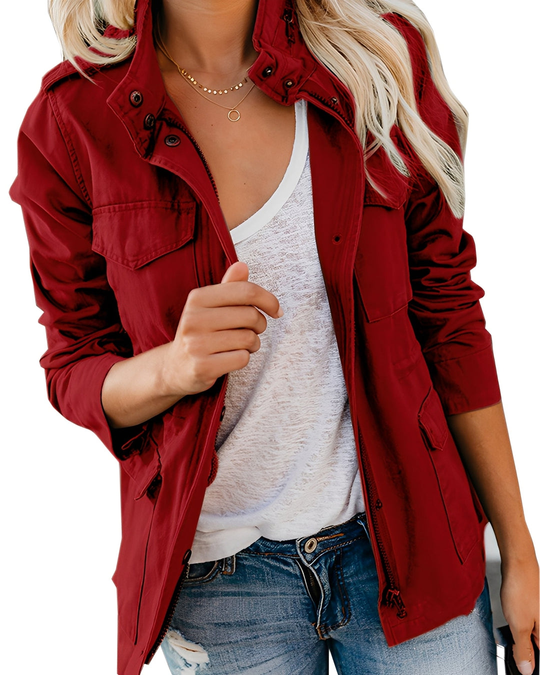 Rachyl - Komfortable Damen-Jeansjacke mit Zipper