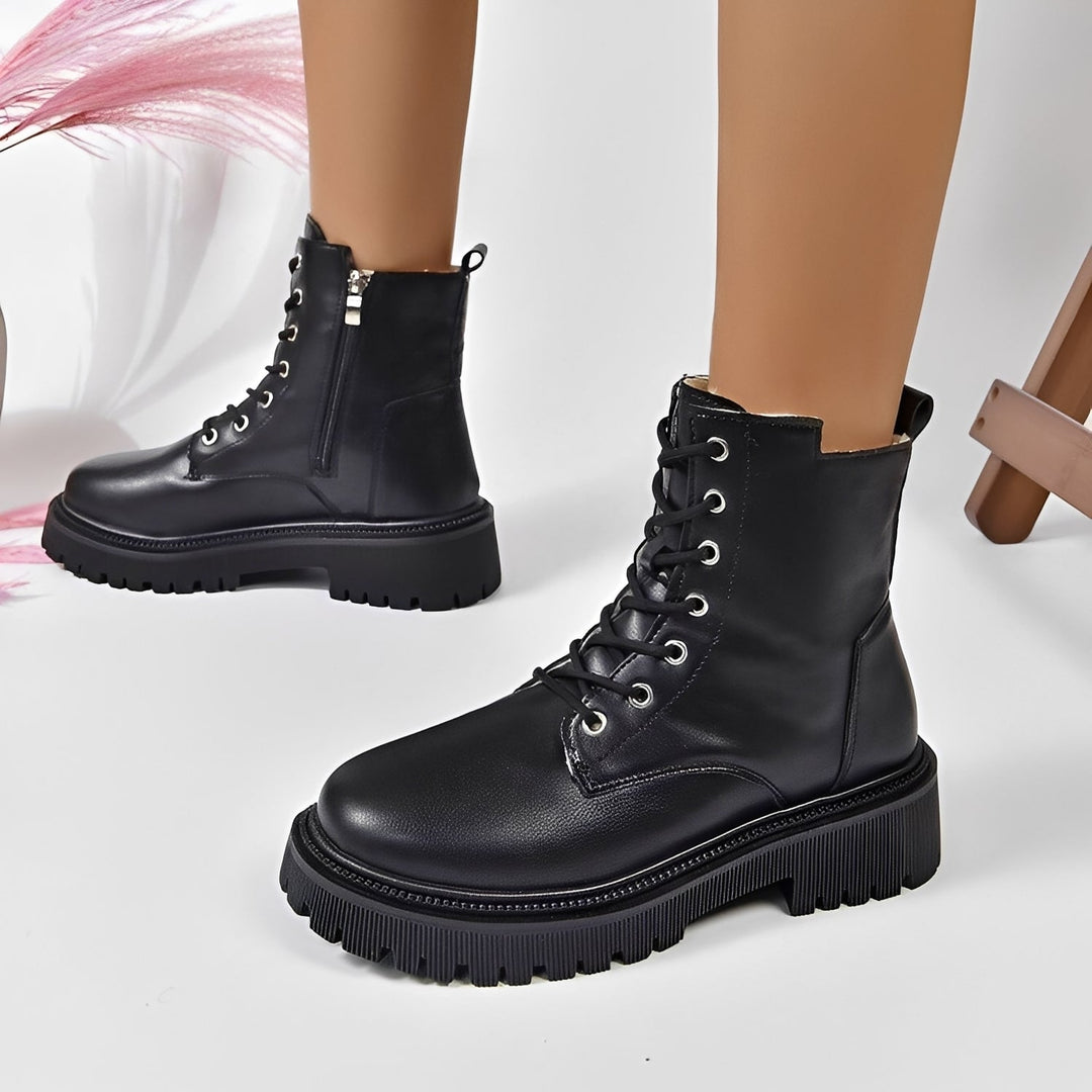 Haylie - Modische Damen-Martzstiefel mit Fleecefutter