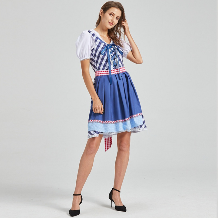 Rowina - Traditionelles kariertes Oktoberfest-Dirndl für Damen