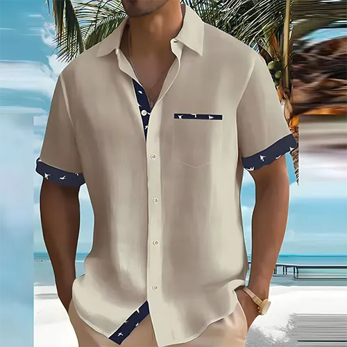 Flavus - Elegantes Sommerhemd für Herren Kurzarm