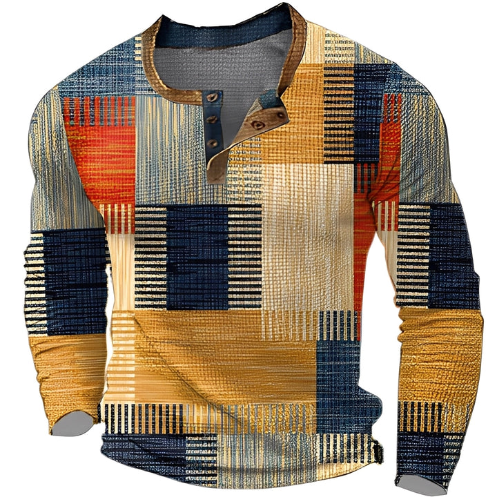 Brennan - Lässiges, bedrucktes Herren-Langarmshirt