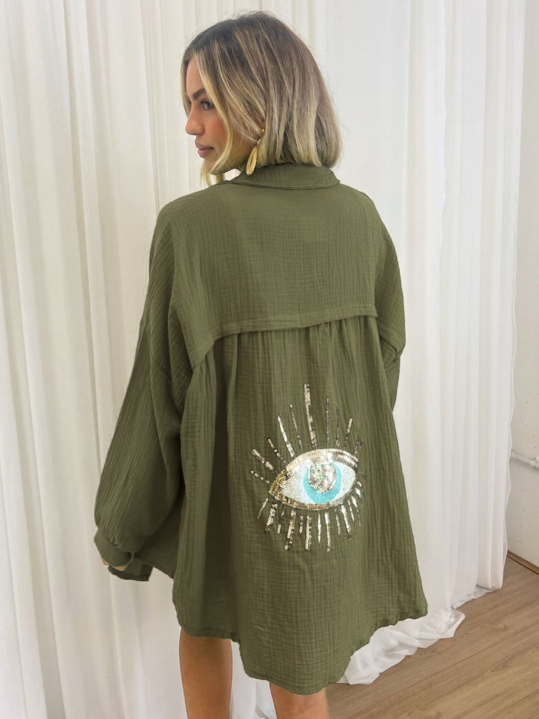 Giada – Besticktes Oversize-Kimono