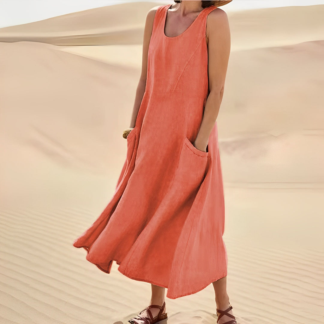 Melyssa - Elegantes, ärmelloses langes Damenkleid