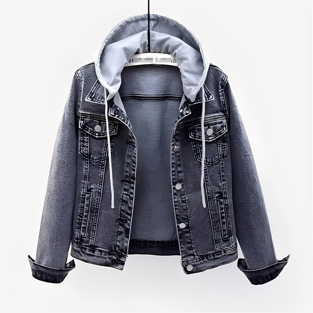 Karolyn - Trendige Damen-Jeansjacke mit Kapuze