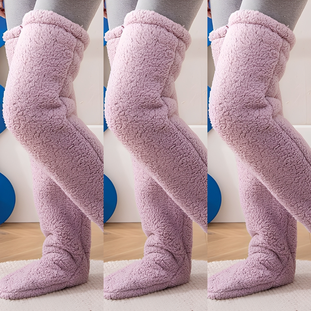 Camellia - Warme, überkniehohe Wintersocken für Damen