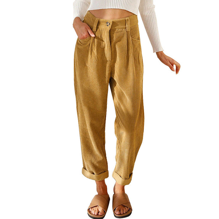 Chelsie - Bequeme Damen-Cordhose mit hohem Bund