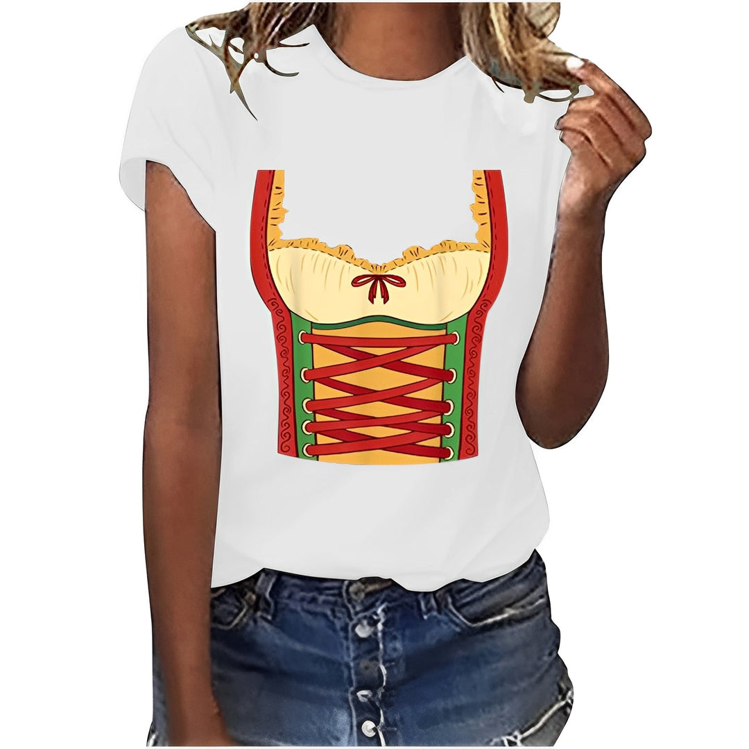 Hazel - Lockeres Oktoberfest-Shirt mit Aufdruck für Damen