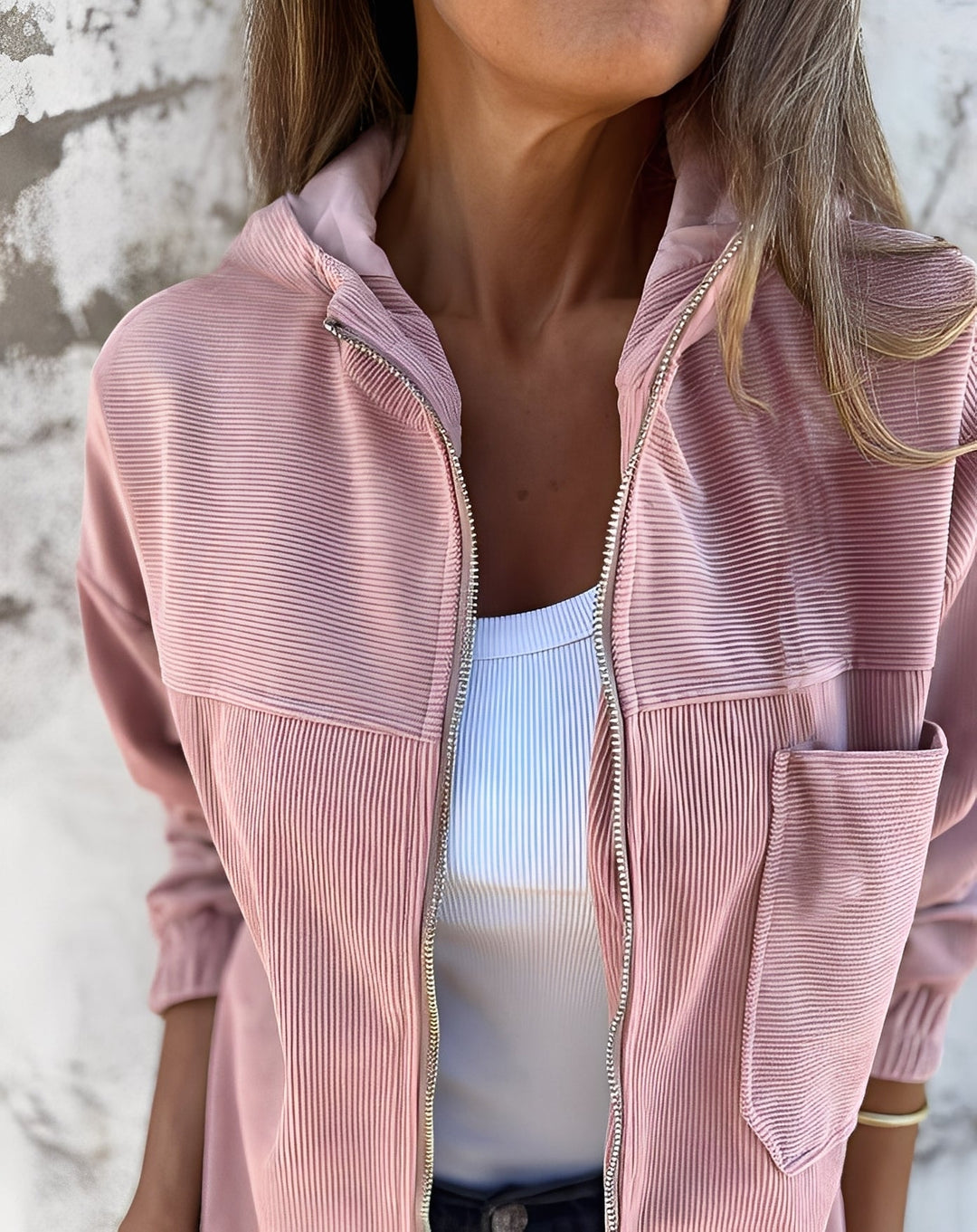 Gillian - Bequeme Cordjacke mit Kapuze für Frauen