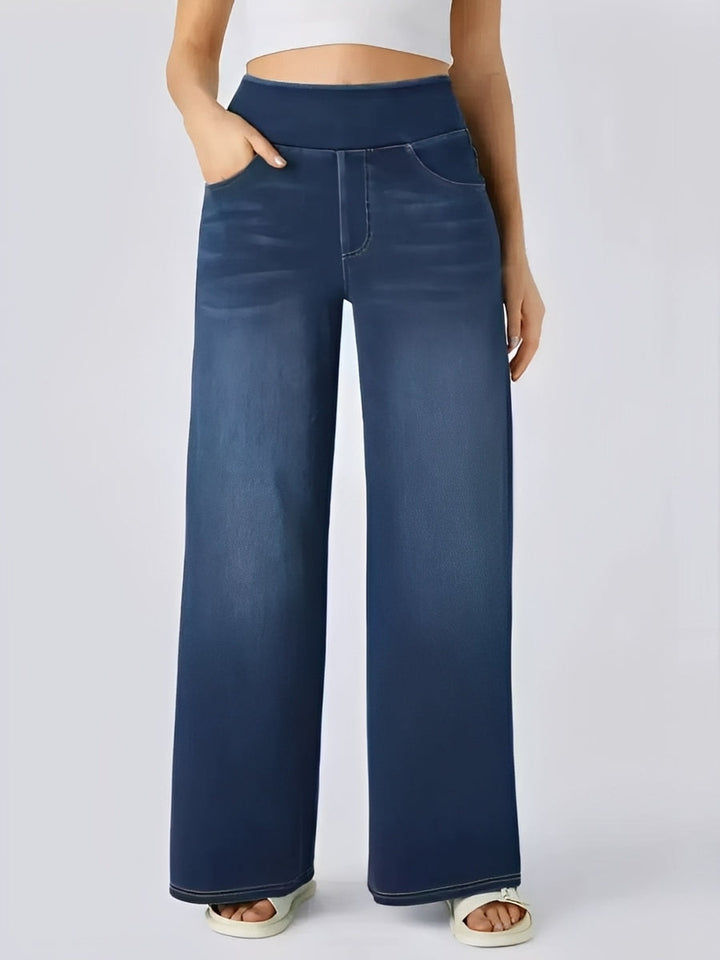 Miley - Damen Stretch-Jeans mit hohem Bund und geradem Schnitt