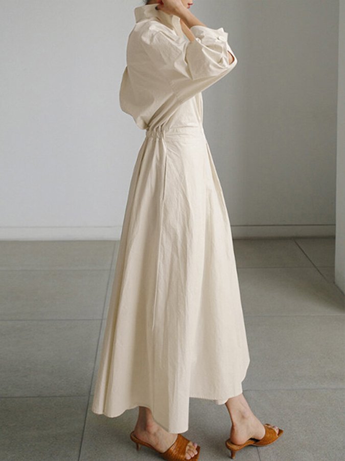 Mejie - Klassisches Hemdkleid mit Knöpfen